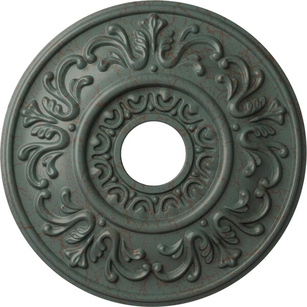Ekena Millwork Valletta Ceiling Medallion (Fits Canopies up to 3 1/2"), 18"OD x 3 1/2"ID x 1"P, Cloud Burst Crackle CM18VLCBC - main